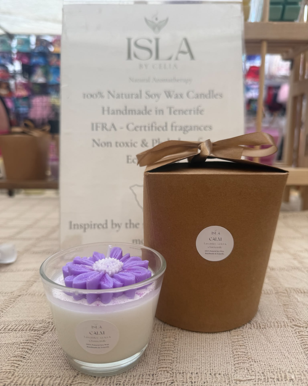 VELA DECORATIVA MARGARITA - AROMA LAVANDA