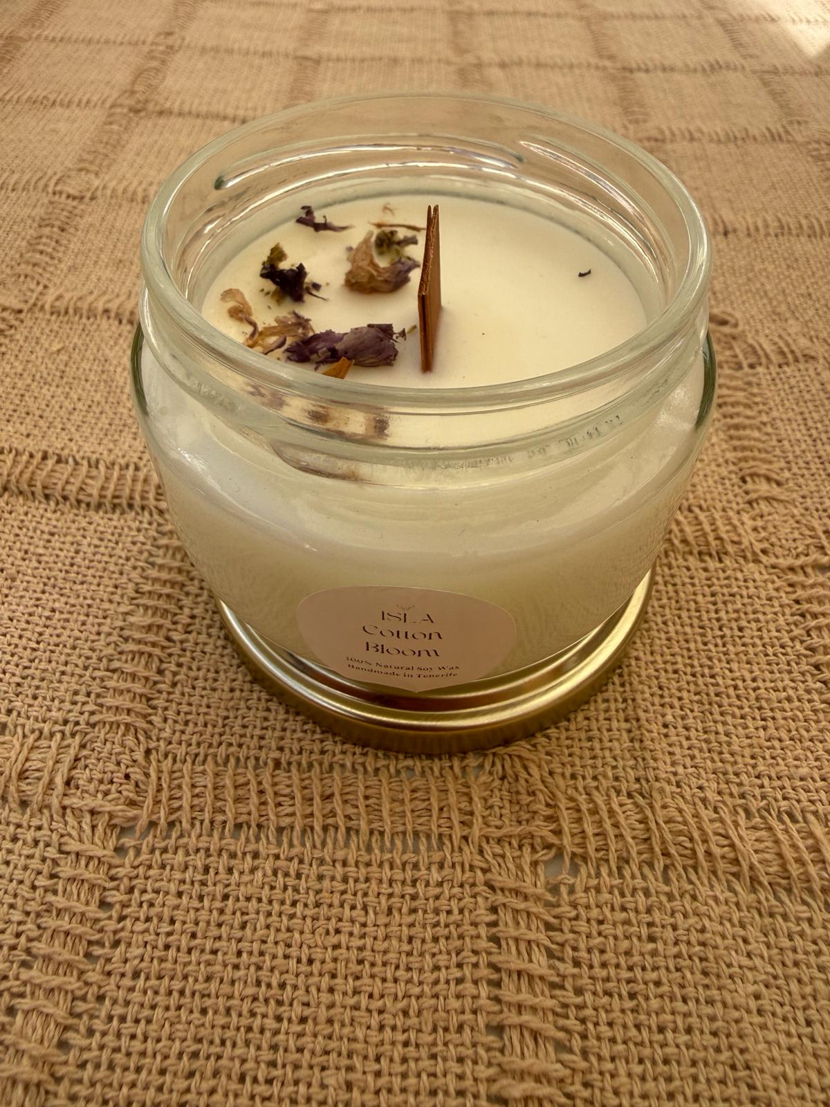 ´VELA DE BIENESTAR - AROMA FLOR DE ALGODÓN